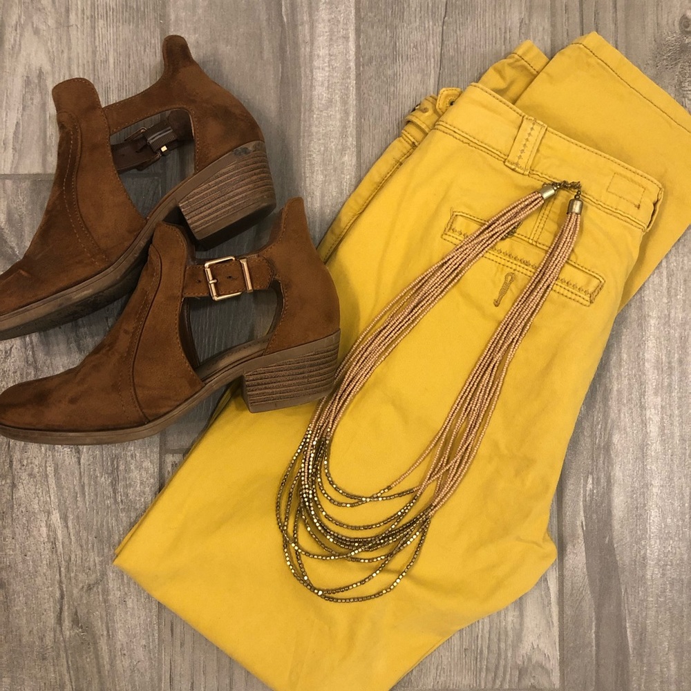Yellow Anthropologie Pants